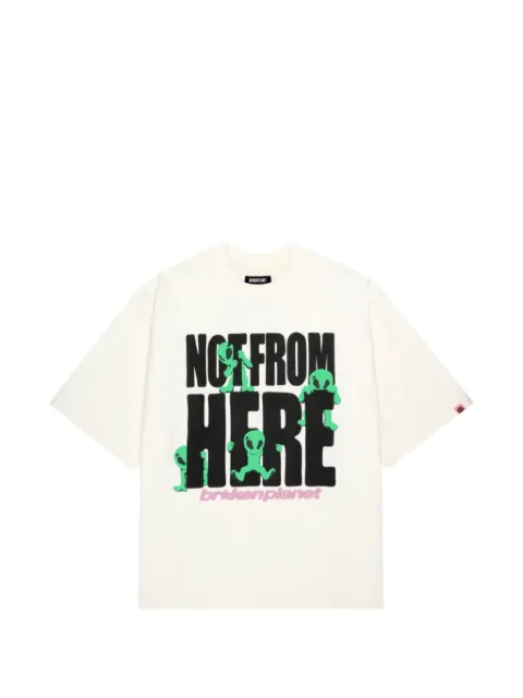 BROKEN PLANET Not From Here graphic-print oversized T-shirt