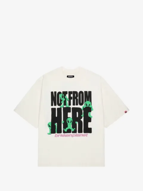 BROKEN PLANET Not From Here graphic-print oversized T-shirt