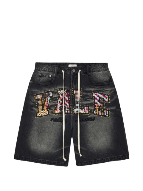 Vale What The Jorts denimshorts med patchwork