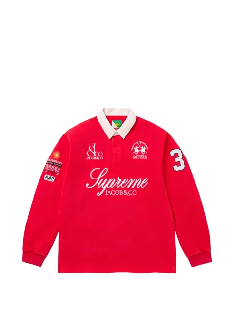 Supreme  x La Martina x Jacob & Co logo polo shirt