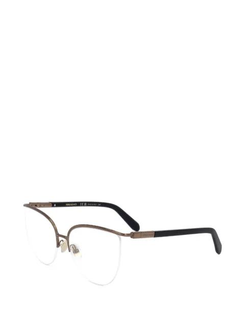 Ferragamo Eyewear 56mm amber-gold eyeglasses