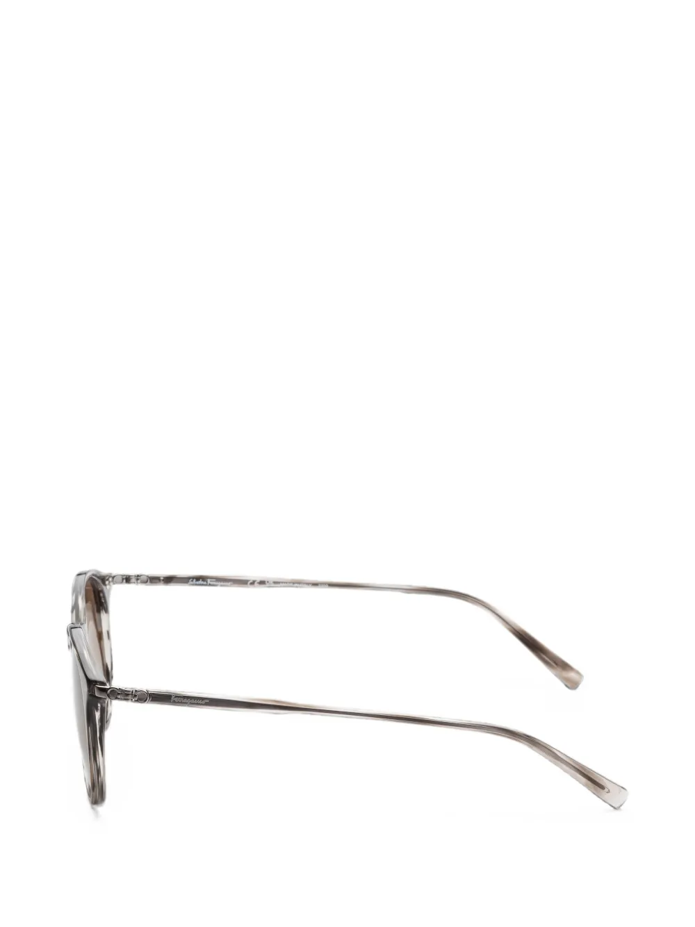 Ferragamo Eyewear Zonnebril met rond montuur Grijs