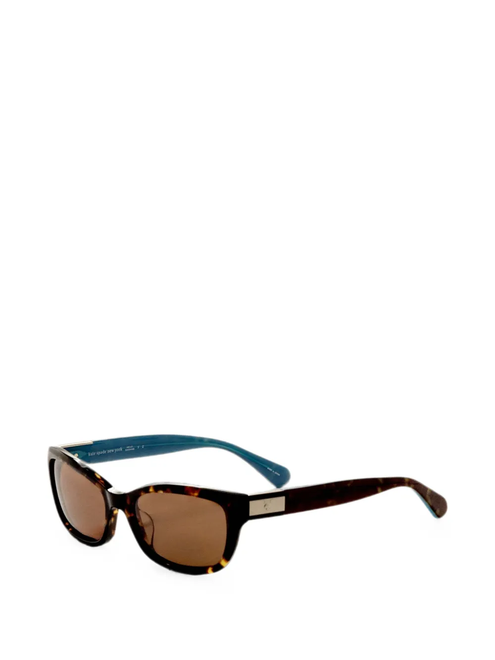 Kate Spade tortoiseshell-effect rectangle-frame glasses - Braun
