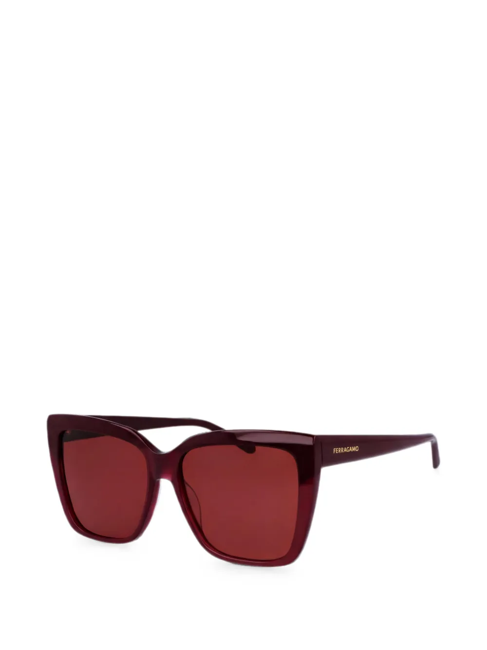 Ferragamo Eyewear Zonnebril met cat-eye montuur Rood