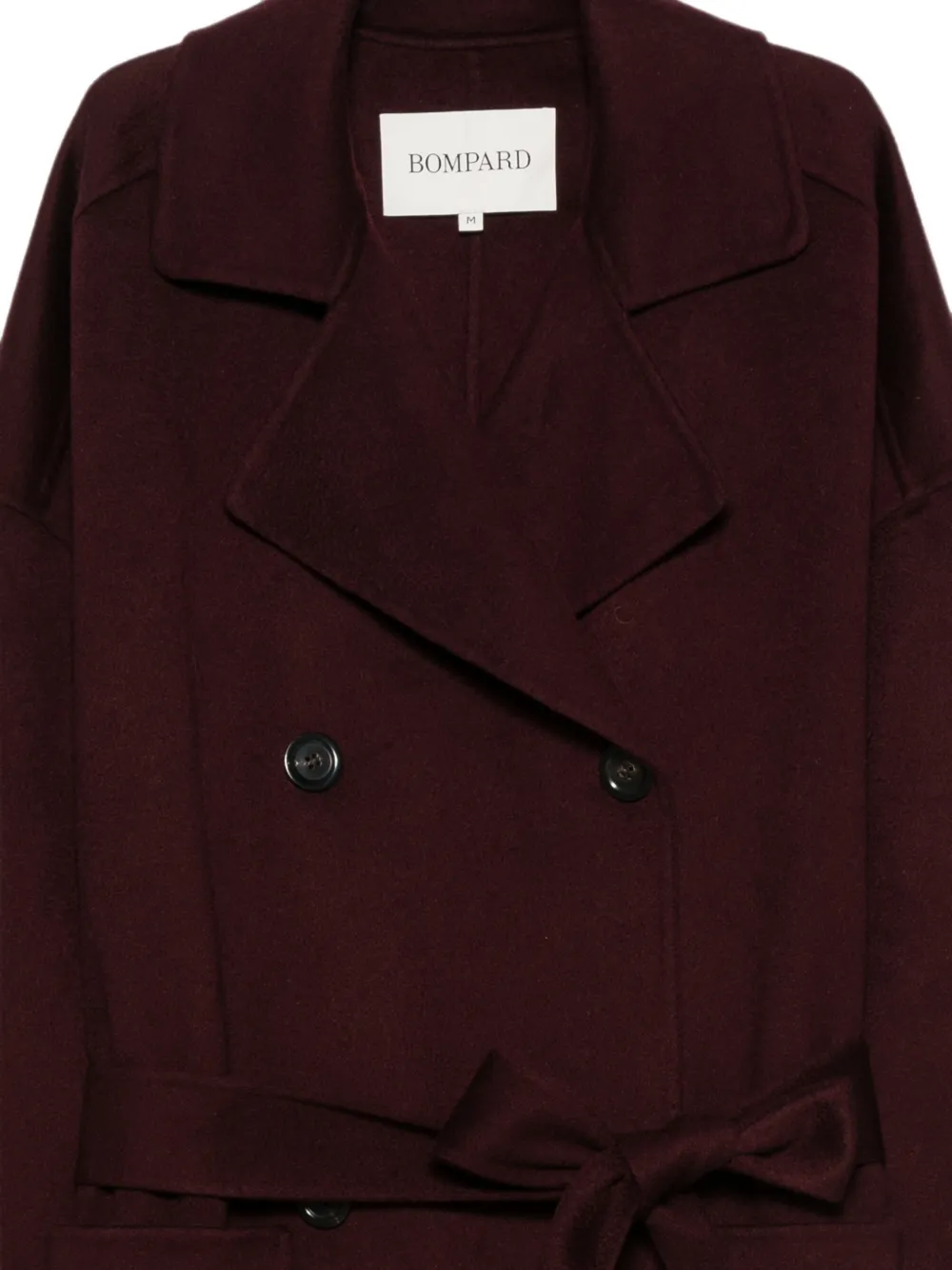BOMPARD Jas met ceintuur en dubbele rij knopen Rood