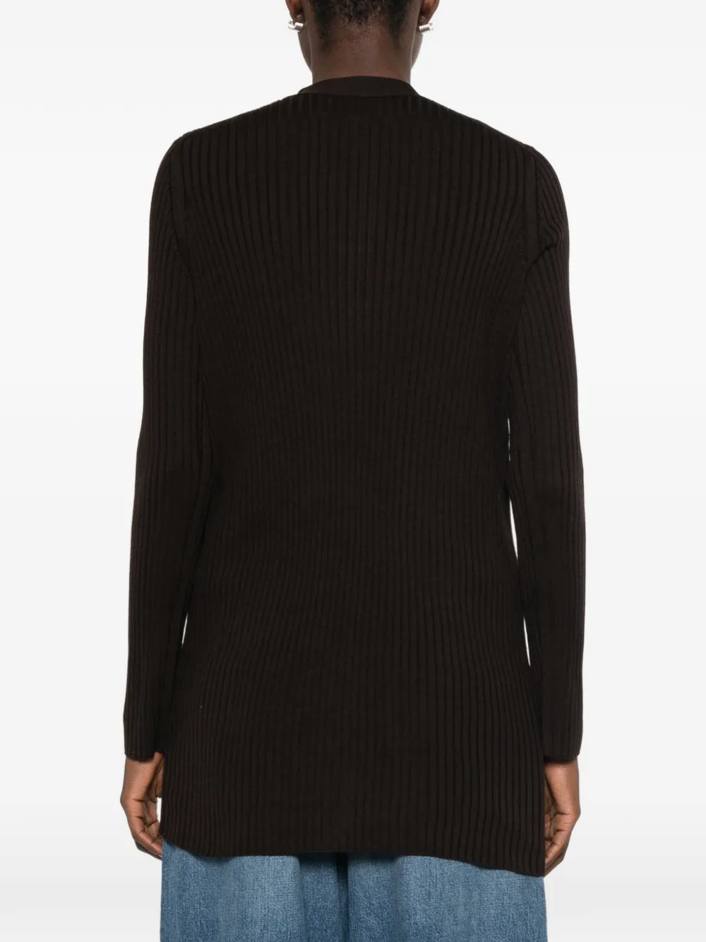 BOMPARD Ribgebreid vest Bruin