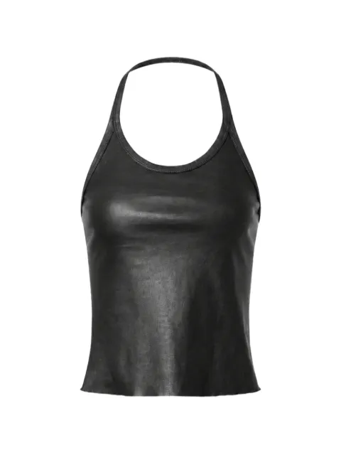 Stouls Cherry open-back leather top