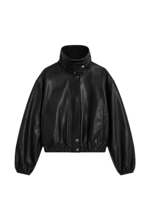 Nour Hammour Pia high-neck leather jacket