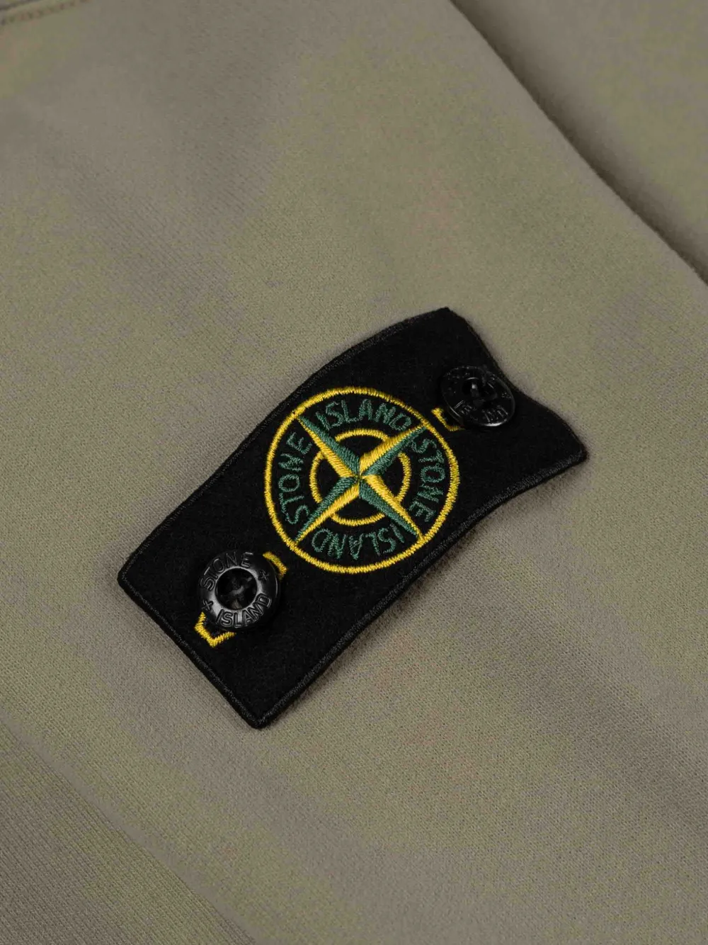 Stone Island Junior Hoodie met logopatch Beige