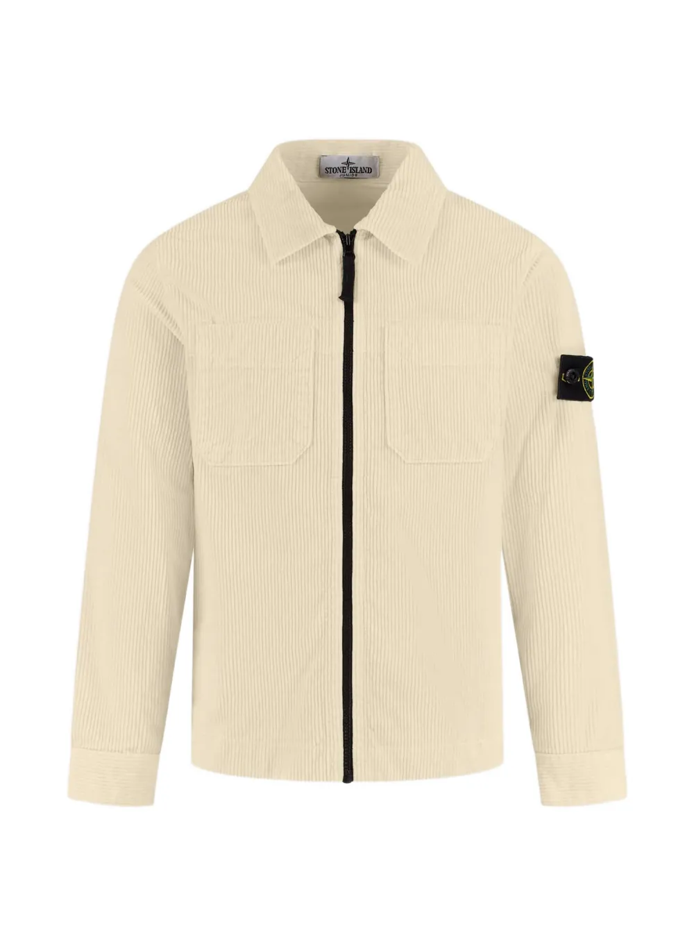 Stone Island Junior corduroy zip-up jacket - Toni neutri