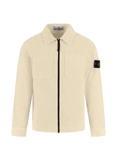 Stone Island Junior corduroy zip-up jacket