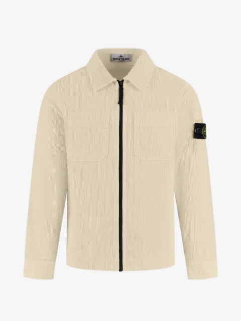 Stone Island Junior corduroy zip-up jacket