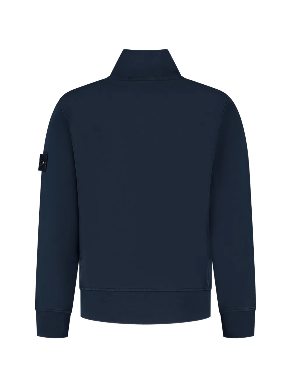 Stone Island Junior Trui met kwartrits en Compass-patch Blauw