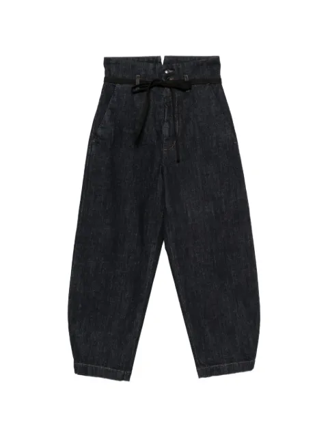 Barena paper-bag-waist tie-fastening jeans