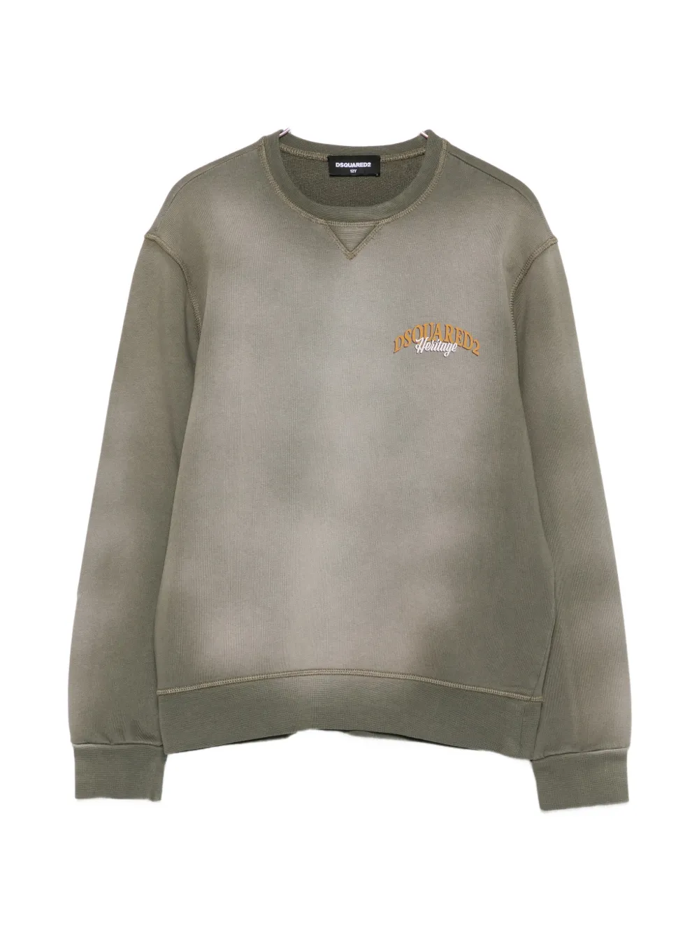DSQUARED2 KIDS logo-print crew neck sweatshirt - Verde