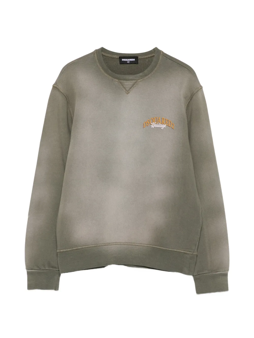 DSQUARED2 KIDS logo-print crew neck sweatshirt - Verde