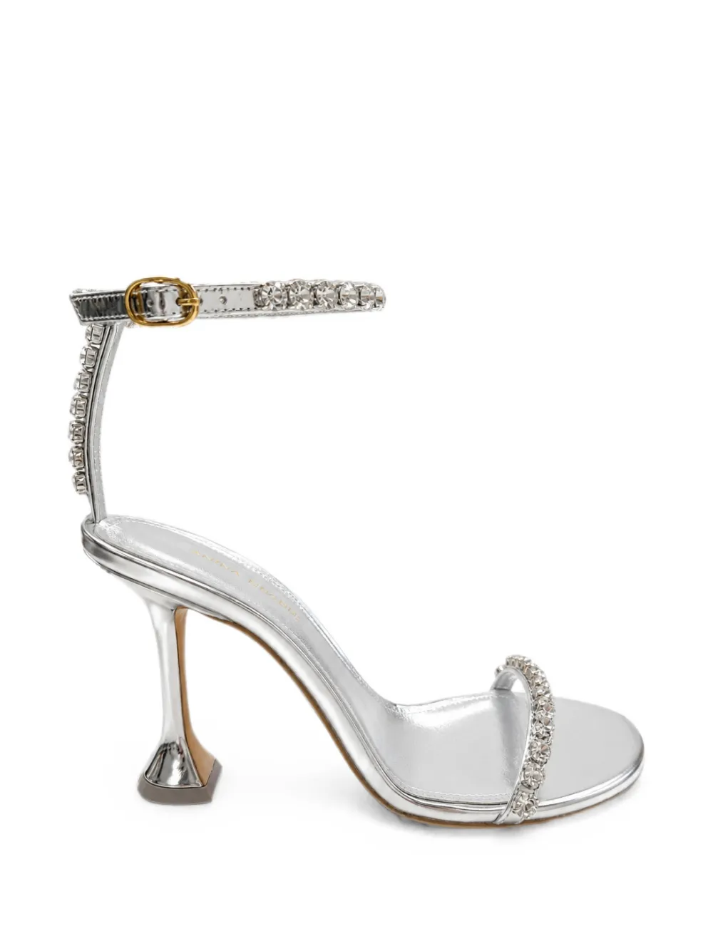 Amina Muaddi Gigi crystal-embellished sandals Zilver