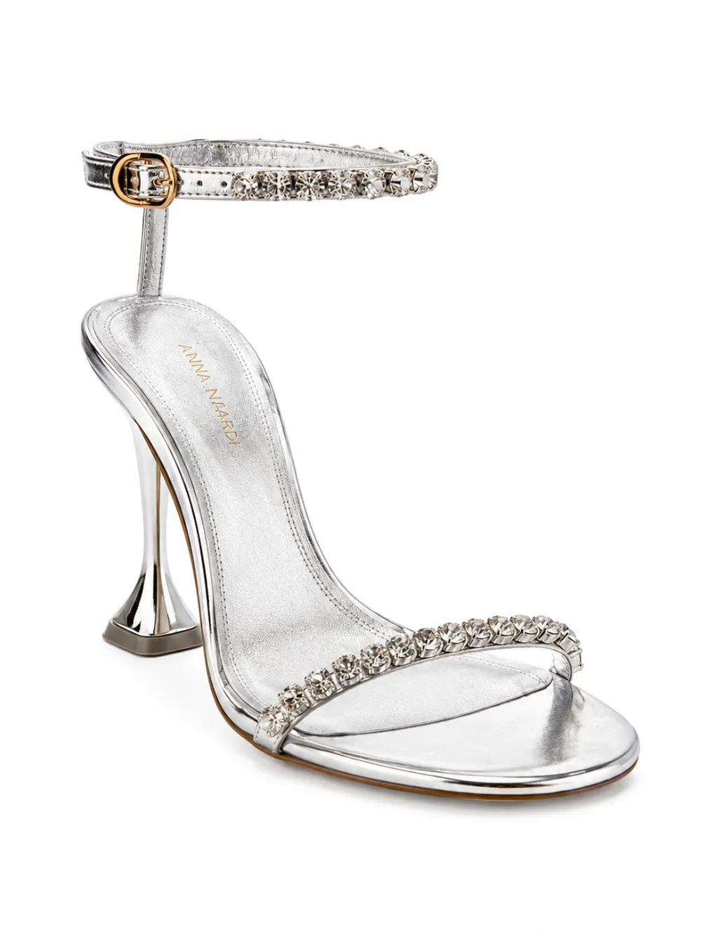 Amina Muaddi Gigi crystal-embellished sandals Zilver