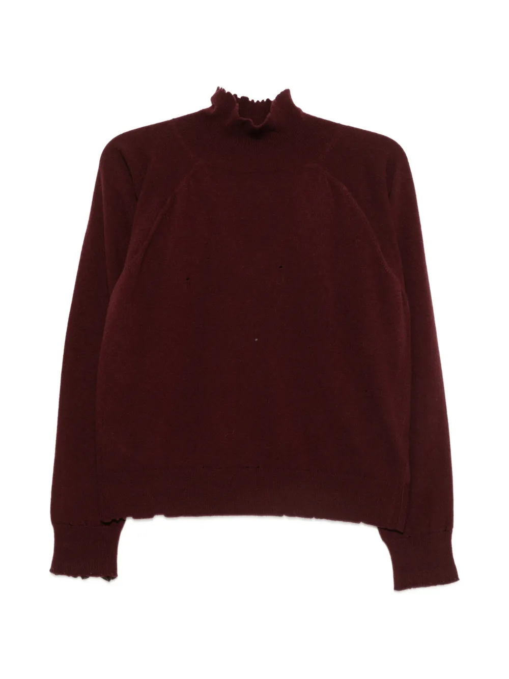 Maison Margiela distressed high-neck sweater - Red