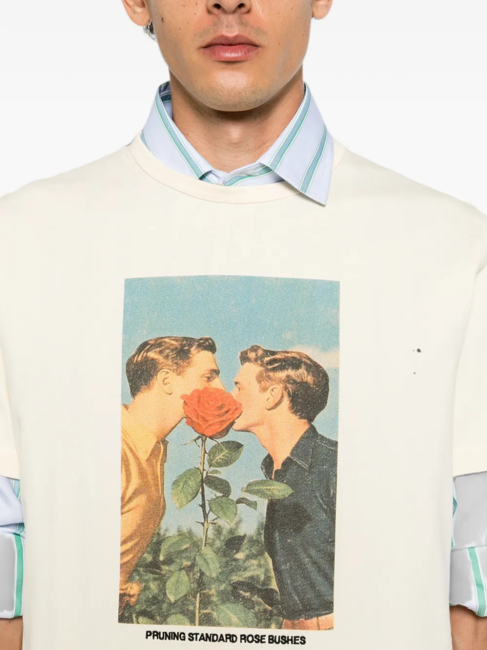 JW Anderson T-shirt met grafische print Beige