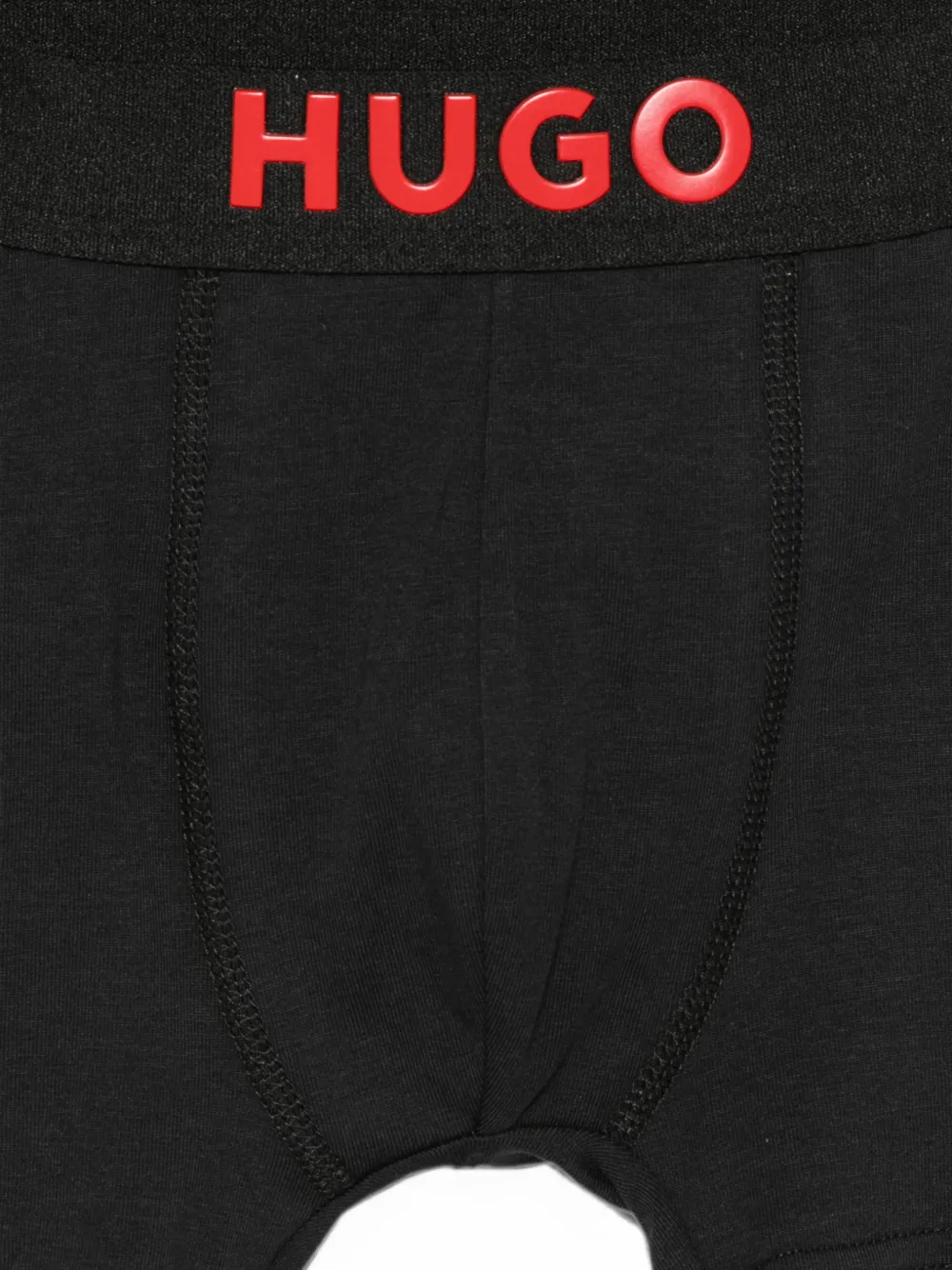 HUGO KIDS Twee boxershorts met monogram-print en logoband Zwart