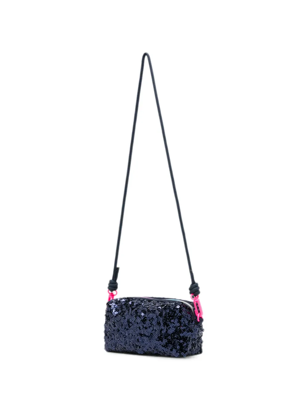 Billieblush sequin-embellished logo-patch shoulder bag Blauw