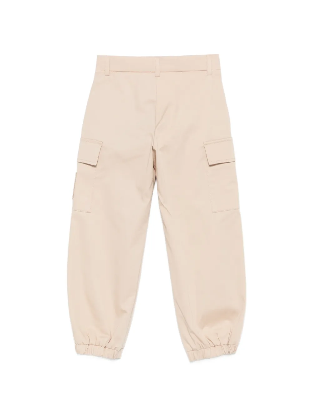 Fendi Kids logo-patch cargo pants Beige