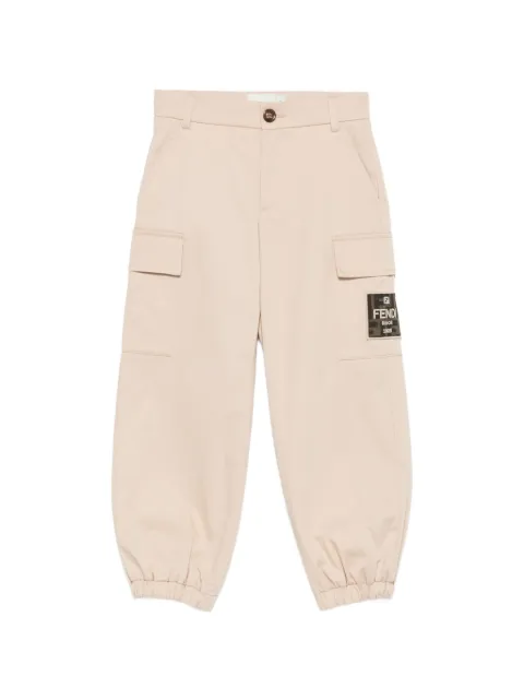 Fendi Kids logo-patch cargo pants