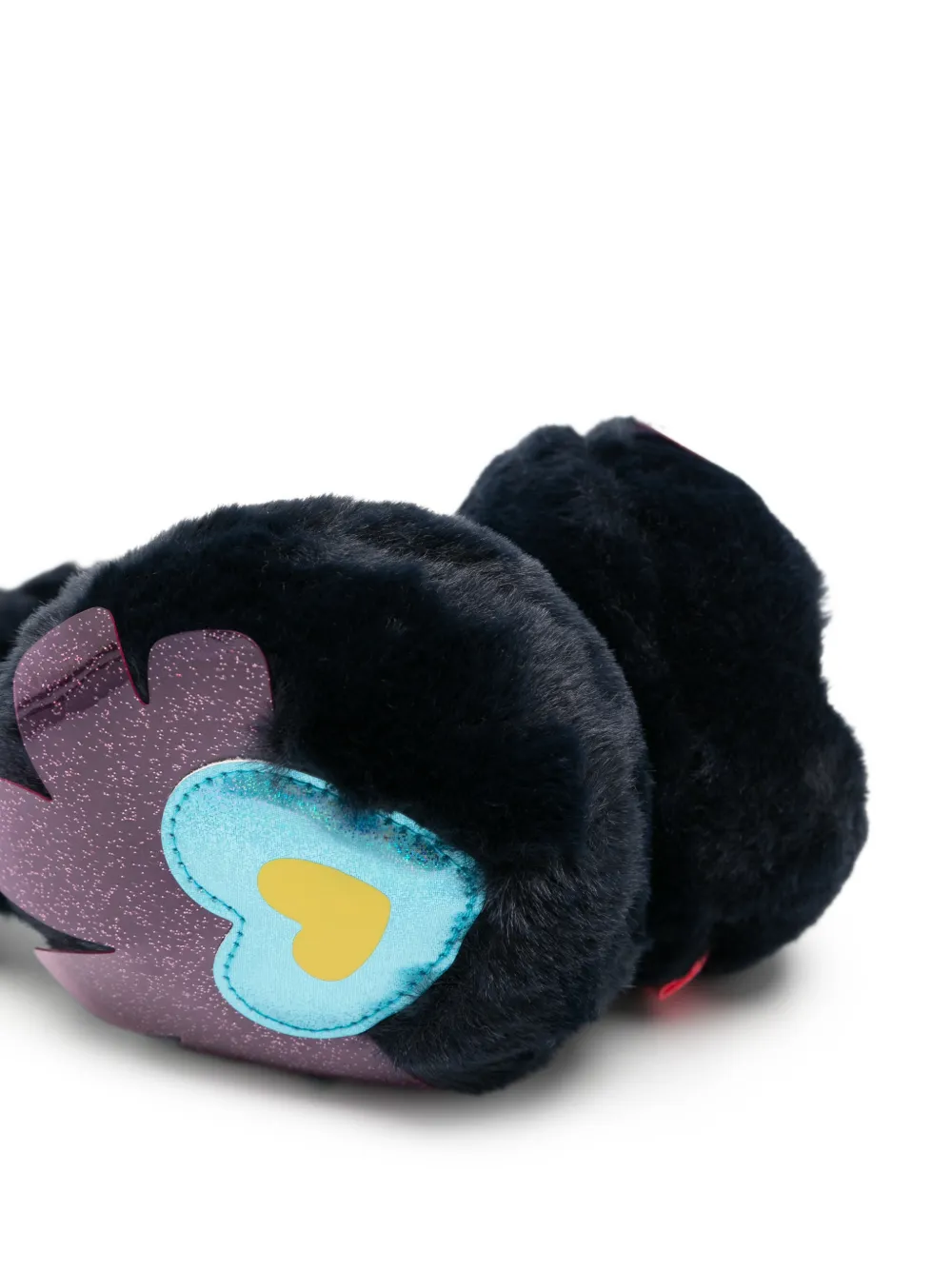 Billieblush Oorwarmers van imitatiebont met bloemen-patch Blauw