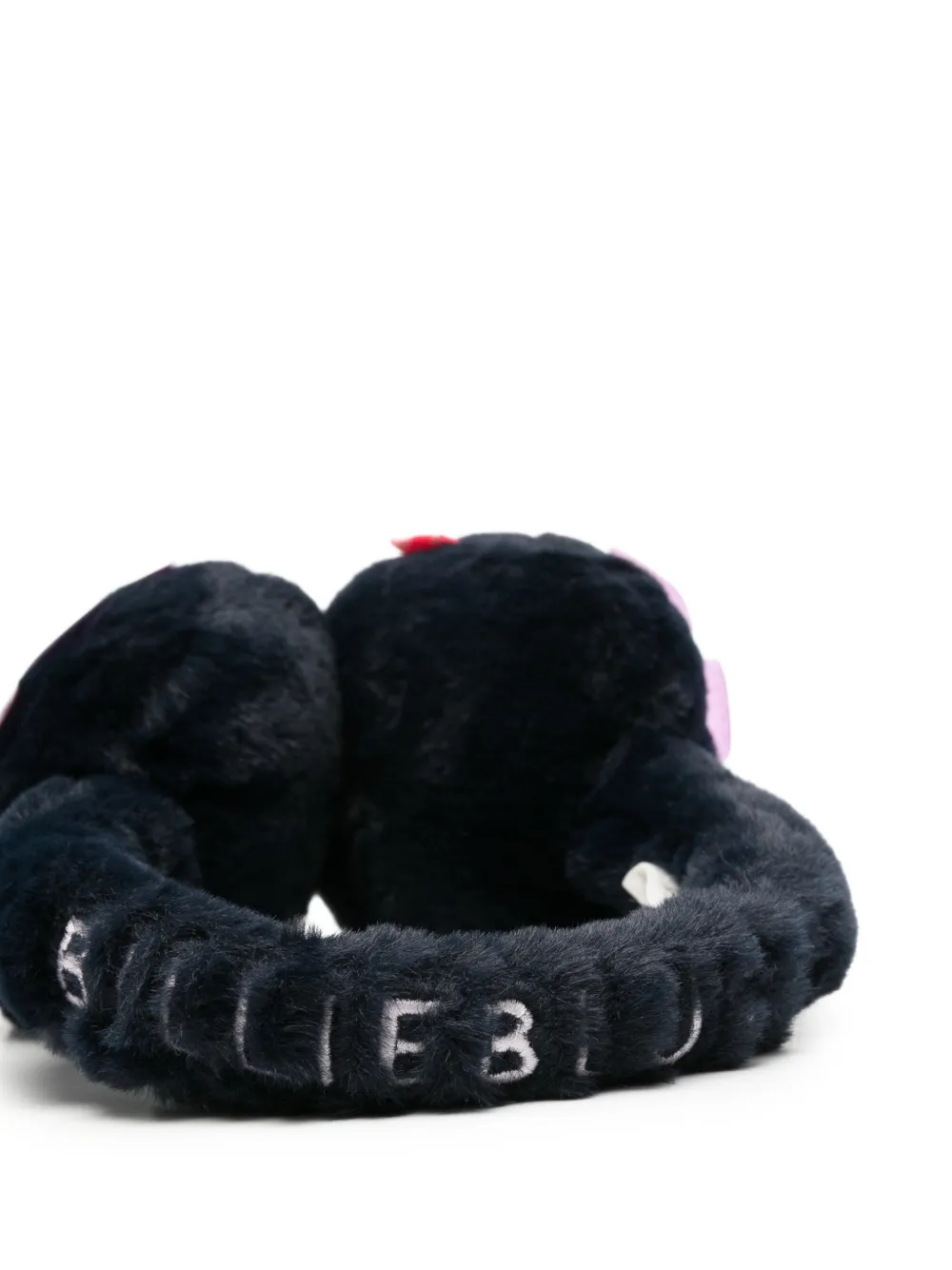 Billieblush Oorwarmers van imitatiebont met bloemen-patch Blauw