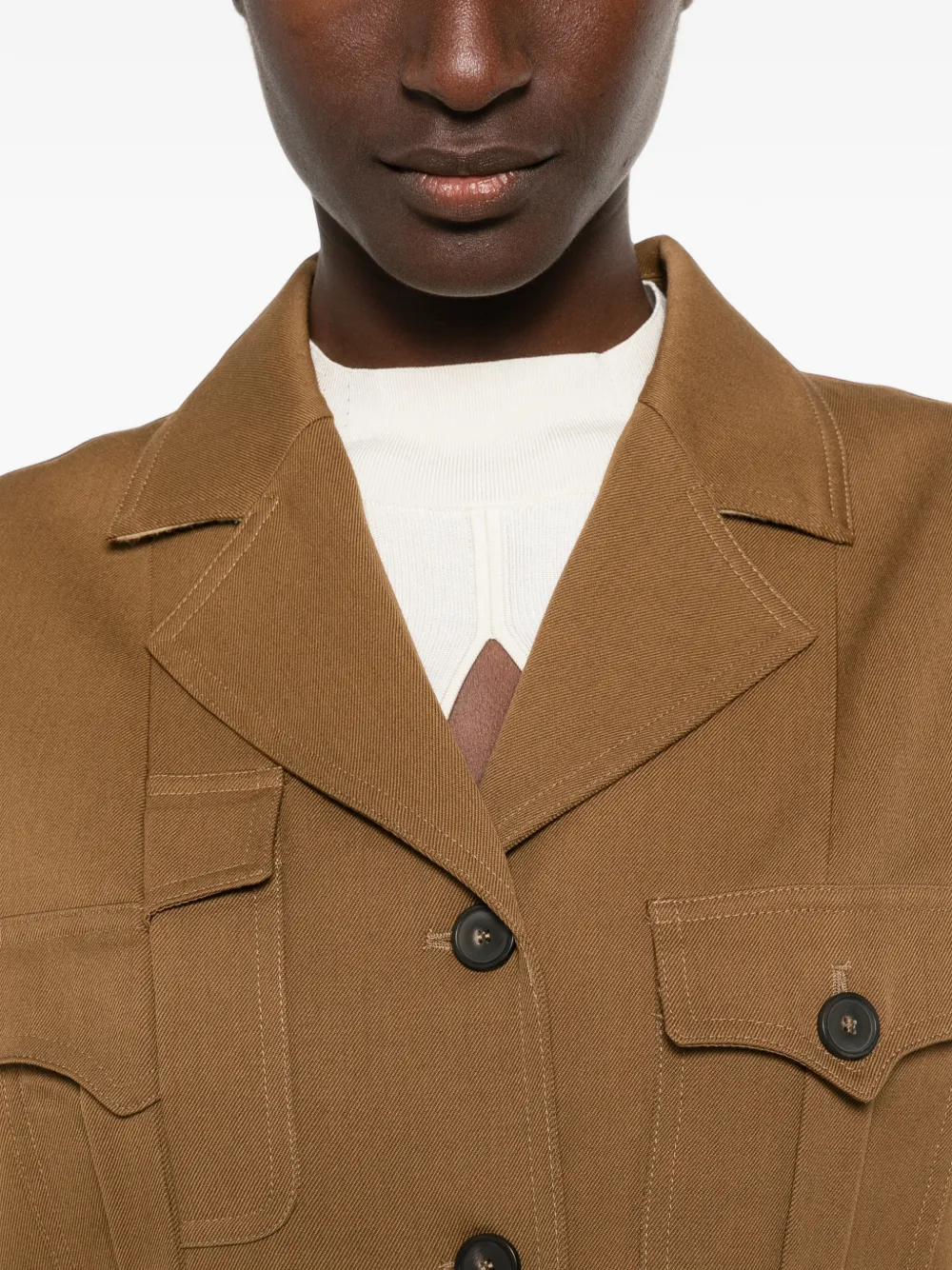 Erika Cavallini Malik gilet met knopen Bruin