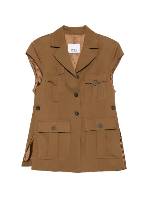 Erika Cavallini Malik button-up utility waistcoat