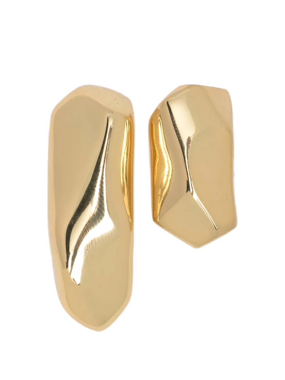 Erika Cavallini Ohrringe mit skulpturalem Effekt - Gold