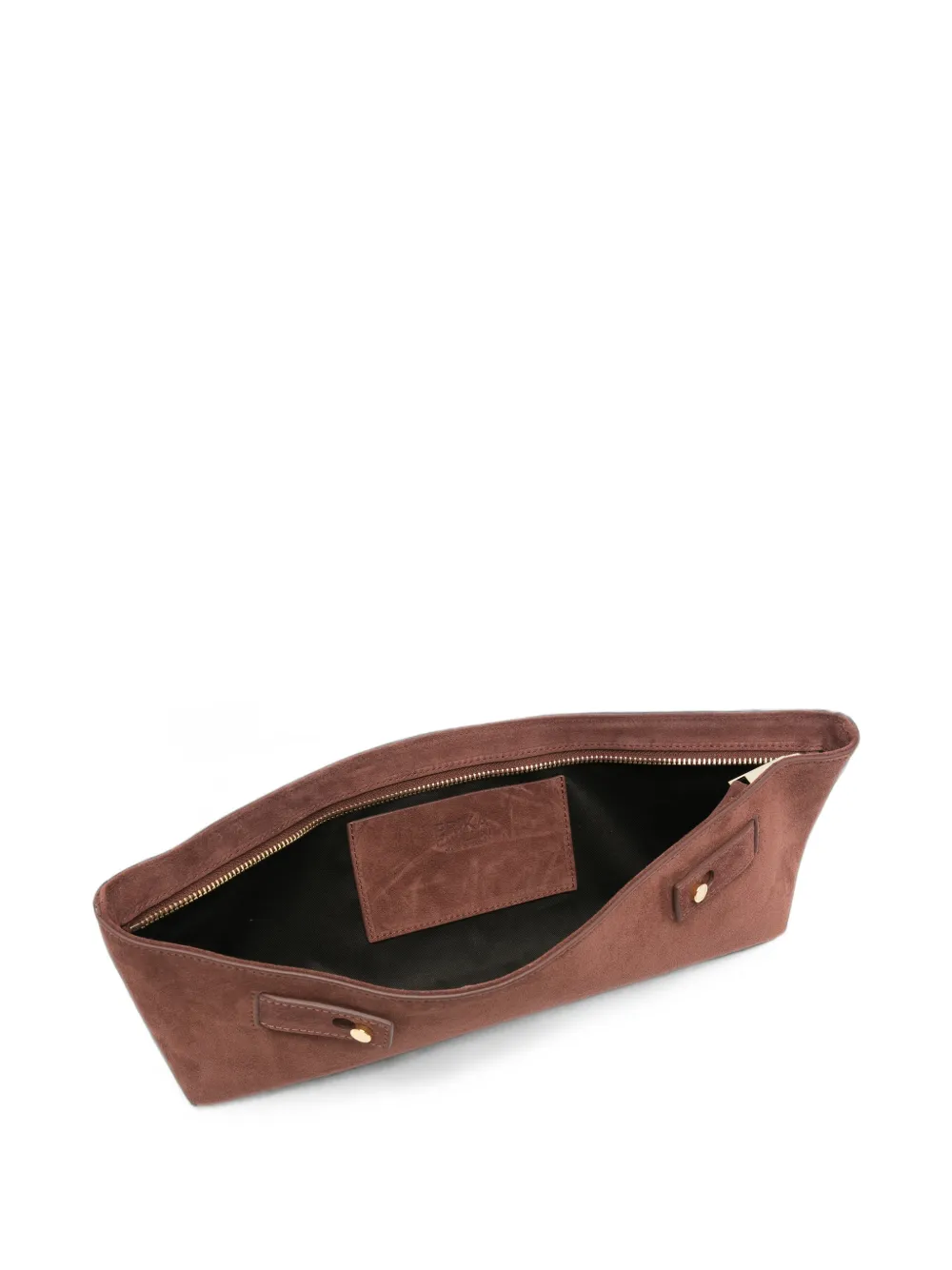 Erika Cavallini suede clutch bag Roze