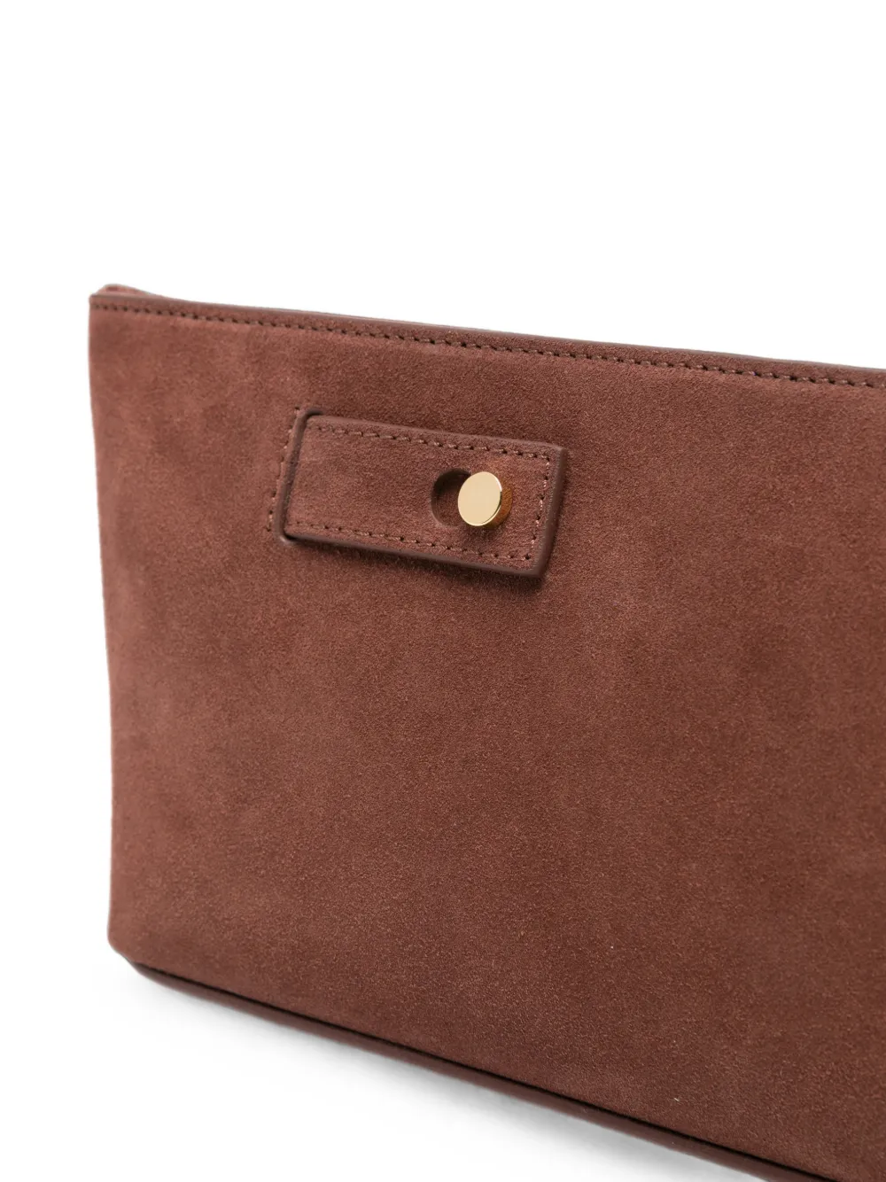 Erika Cavallini suede clutch bag Roze