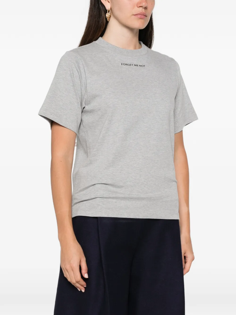 Erika Cavallini T-shirt met tekst Grijs