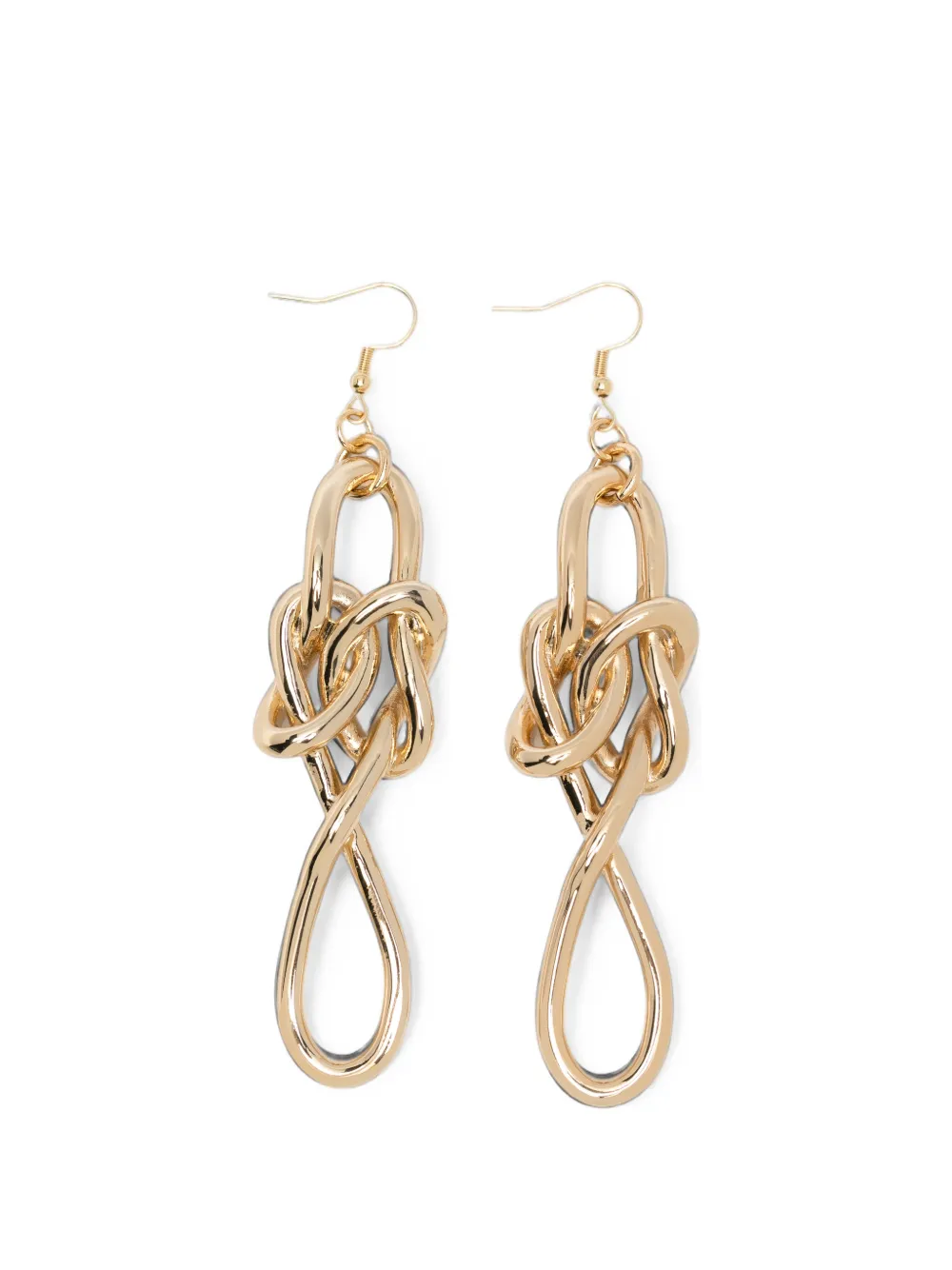 Erika Cavallini knot-detail drop earrings - Oro