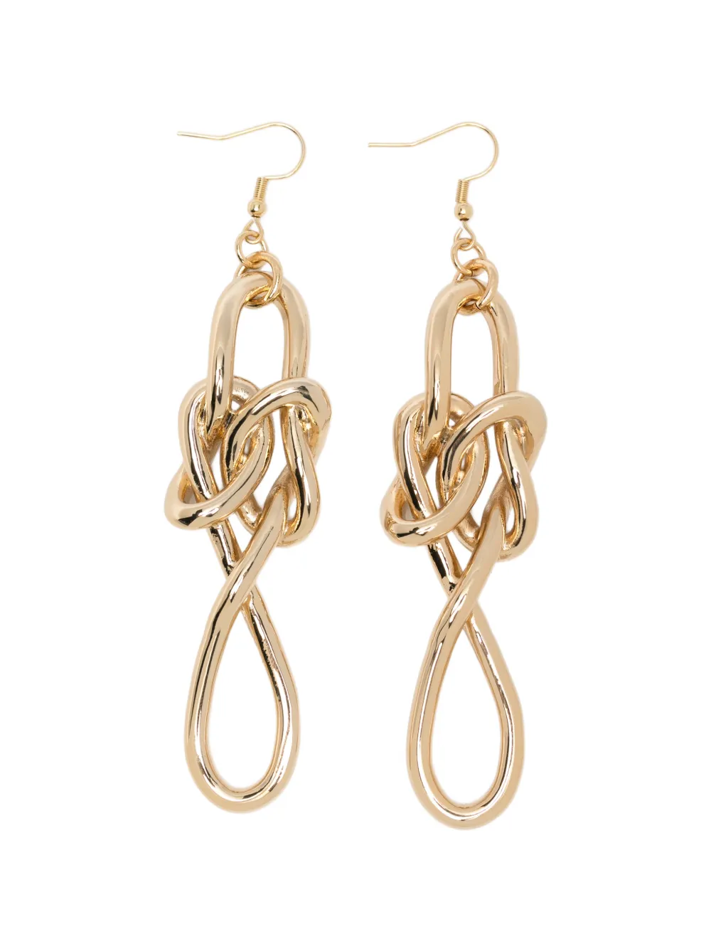 Erika Cavallini knot-detail drop earrings - Oro