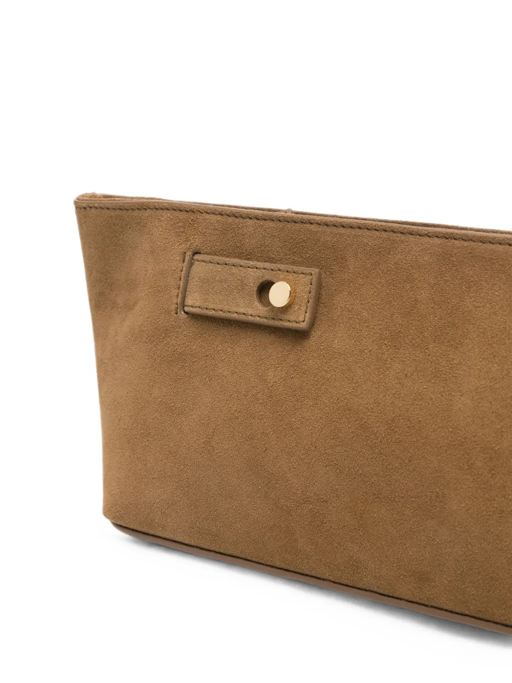 Erika Cavallini suede clutch bag Bruin