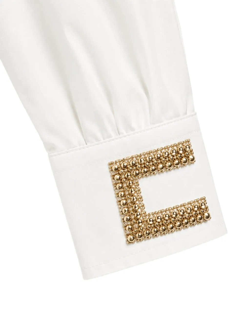 Elisabetta Franchi La Mia Bambina Shirt verfraaid met kralen Wit
