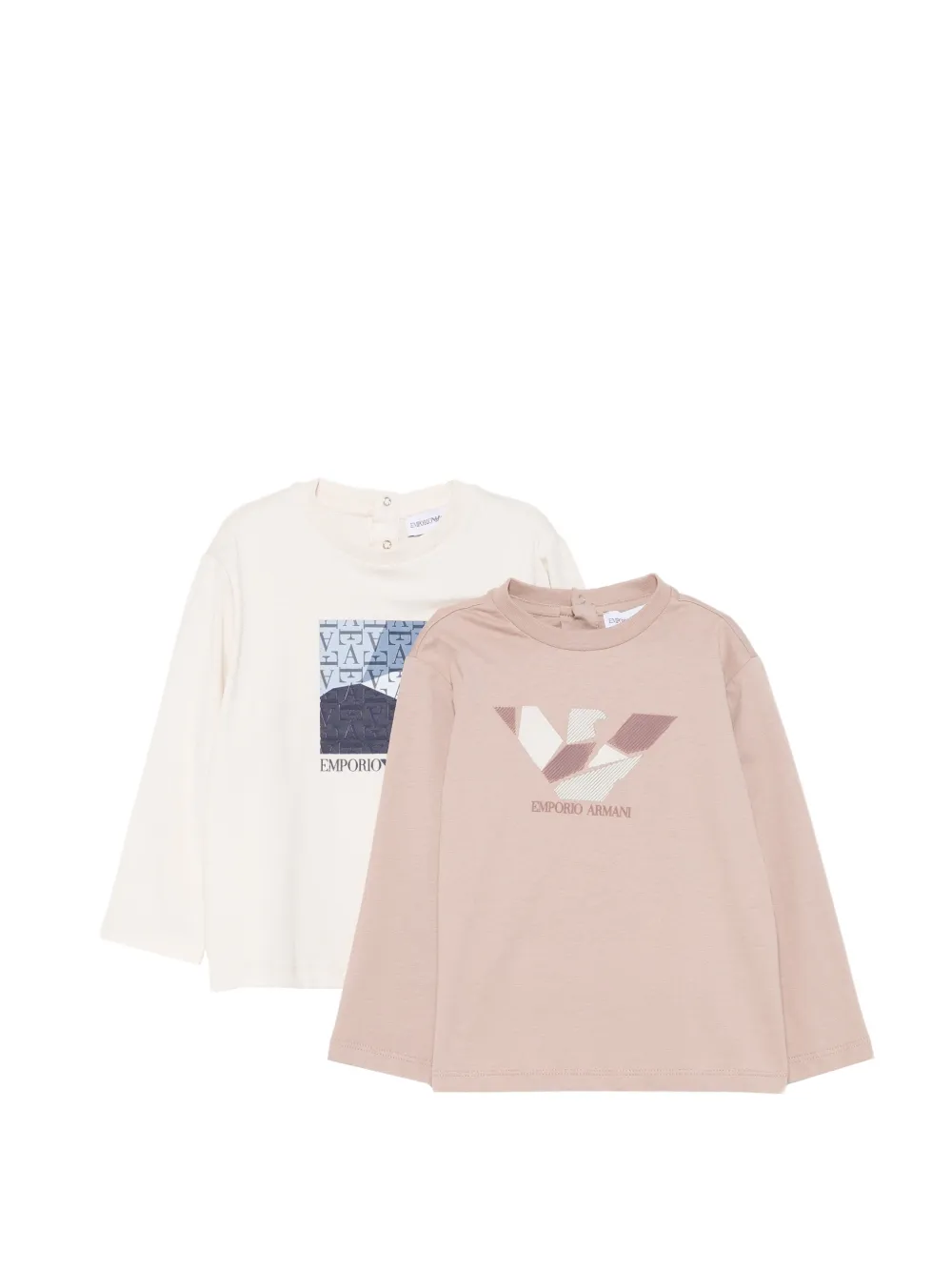 Emporio Armani Kids T-shirt con logo (2 pezzi) - Rosa