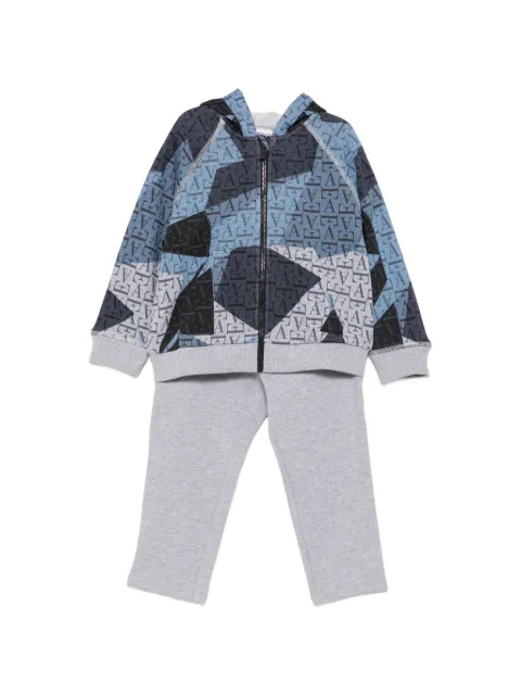 Emporio Armani Kids chamarra deportiva con monograma estampado
