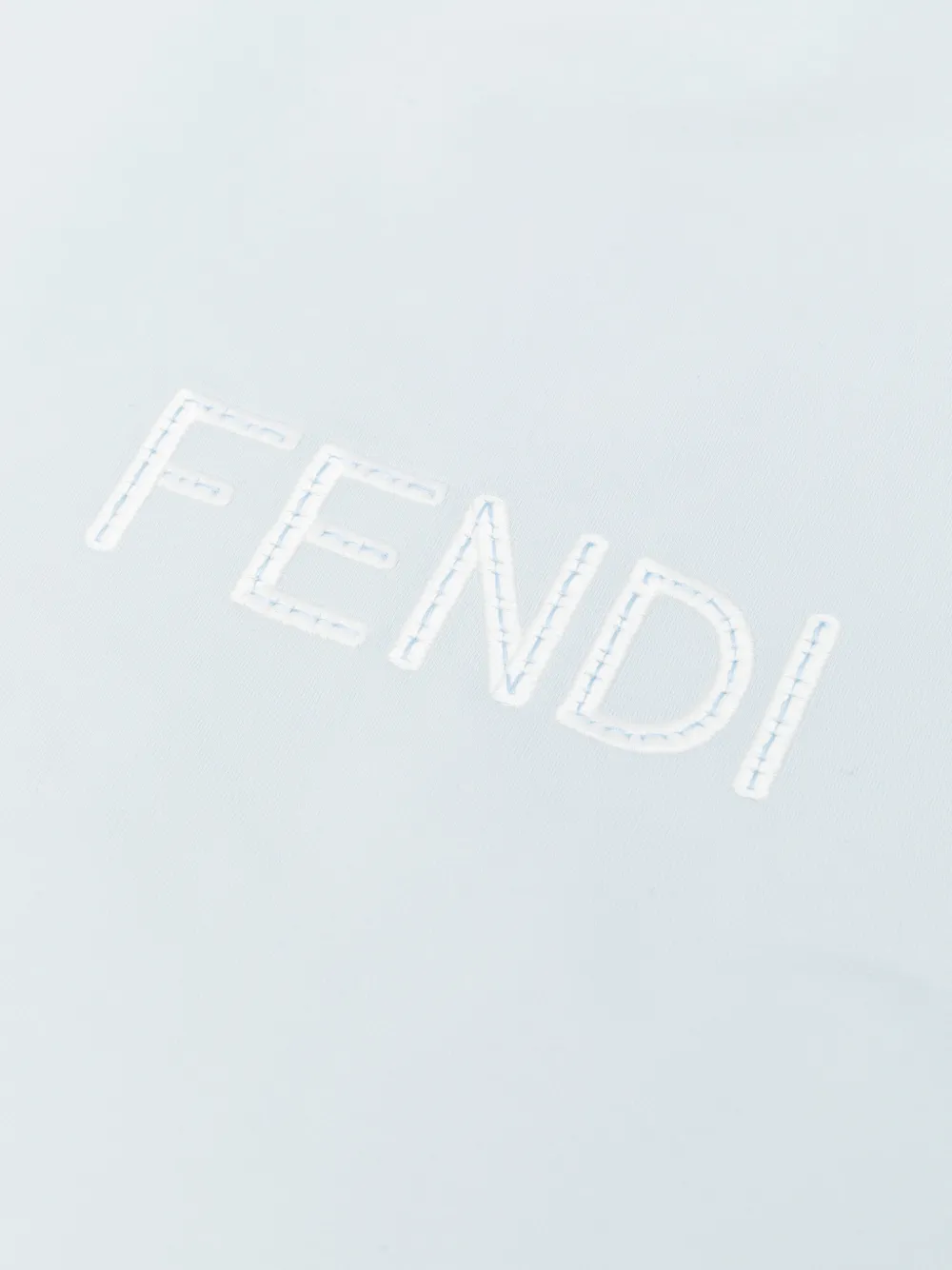 Fendi Kids Deken met geborduurd logo Blauw