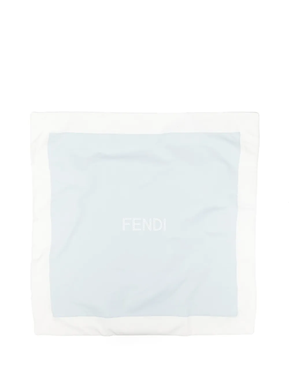 Fendi Kids logo-embroidered blanket - Blu