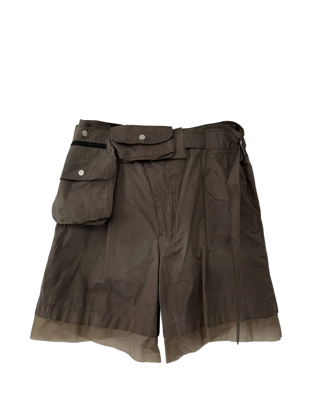 SAN263-1 waist-bag shorts - Marrone
