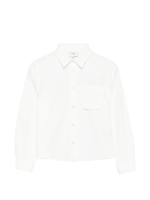 Fendi Kids camisa con ribete de volantes