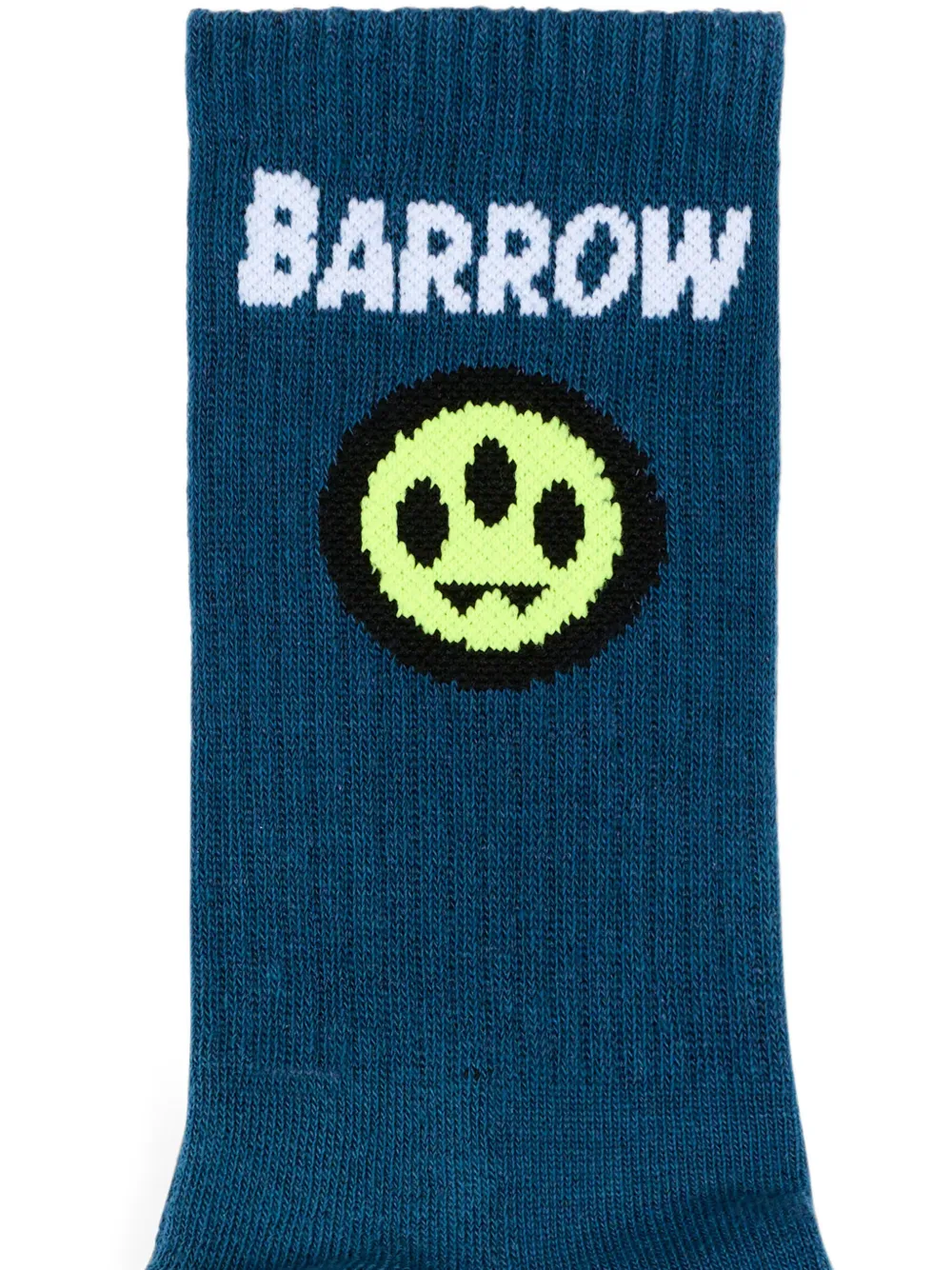 Barrow kids Geribbelde sokken met intarsia logo Blauw