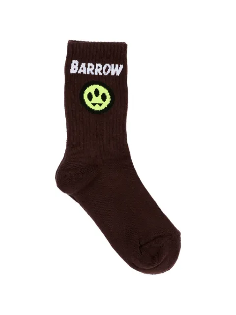 Barrow kids logo-intarsia ribbed-knit socks