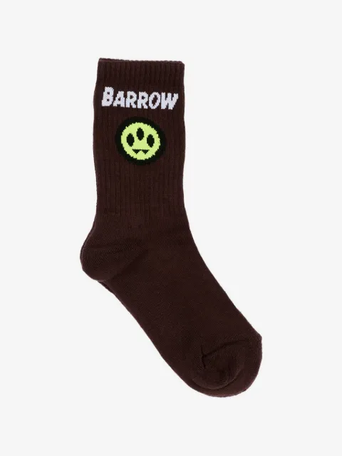 Barrow kids logo-intarsia ribbed-knit socks