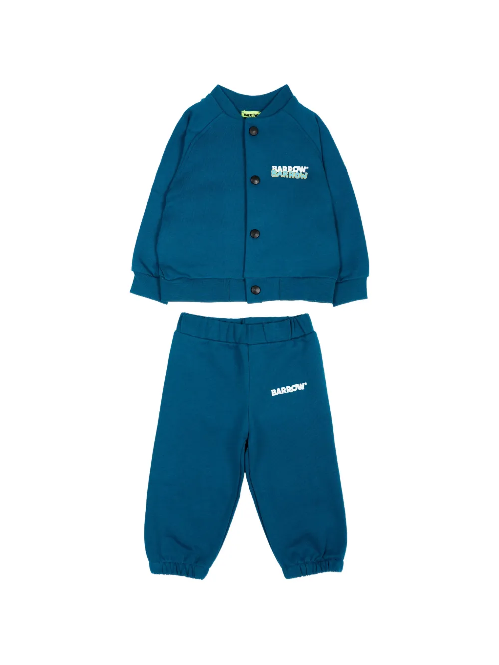 Barrow kids button-up jacket and track pants set - Blu